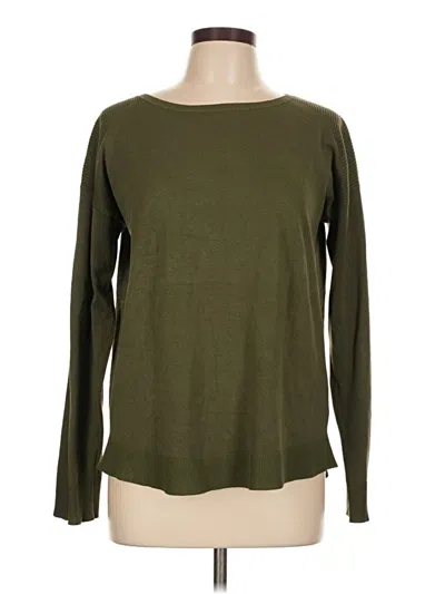 Pre-owned Cable & Gauge Pullover Sweater In Green