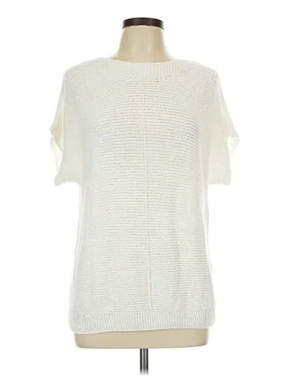 Pre-owned Cable & Gauge Pullover Sweater In Ivory