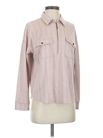 Pre-owned Cable & Gauge Pullover Sweater In Pink