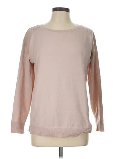 Pre-owned Cable & Gauge Pullover Sweater In Pink