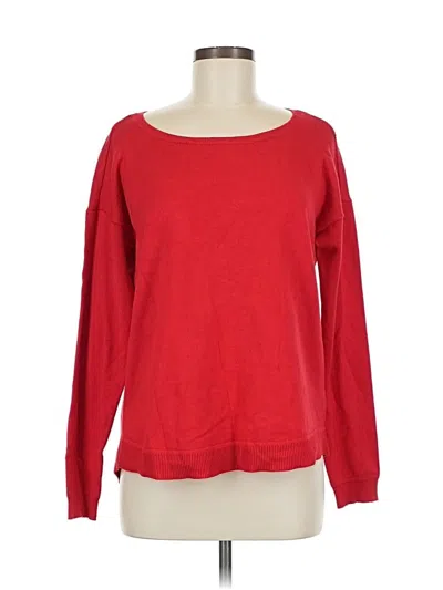 Pre-owned Cable & Gauge Pullover Sweater In Red