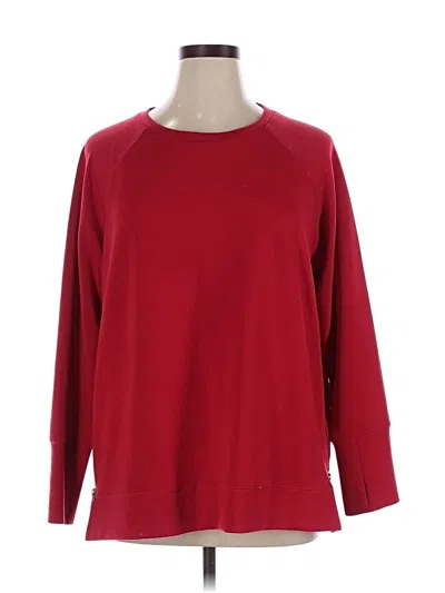 Pre-owned Cable & Gauge Pullover Sweater In Red