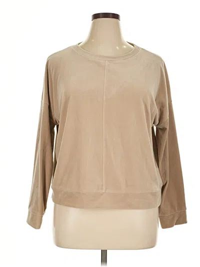 Pre-owned Cable & Gauge Pullover Sweater In Tan