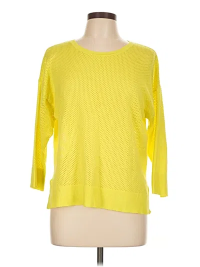 Pre-owned Cable & Gauge Pullover Sweater In Yellow