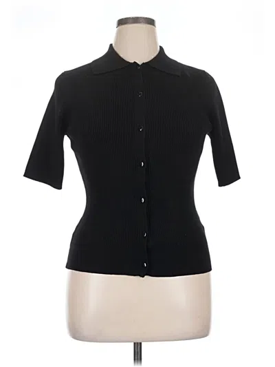 Cable & Gauge Short Sleeve Blouse In Black