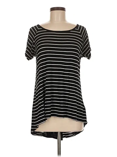 Pre-owned Cable & Gauge Short Sleeve Top Black Scoop Neck Tops