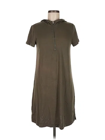 Pre-owned Cable & Gauge Short Sleeve Top Brown Cowl Neck Tops