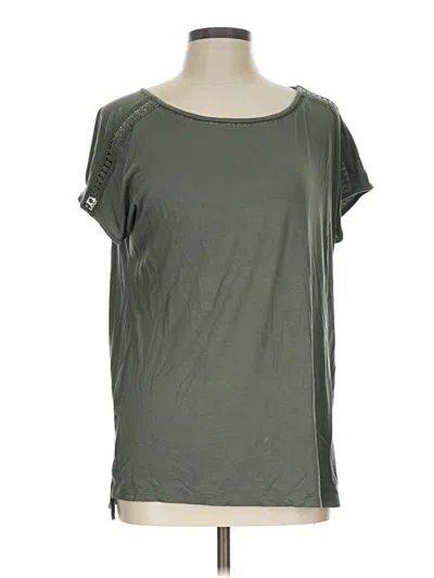 Pre-owned Cable & Gauge Short Sleeve Top Green Scoop Neck Tops