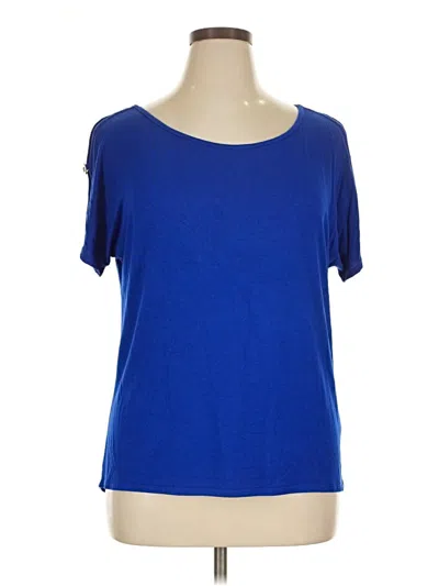 Pre-owned Cable & Gauge Short Sleeve T-shirt In Blue