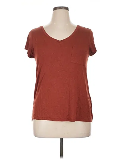 Pre-owned Cable & Gauge Short Sleeve T-shirt In Brown