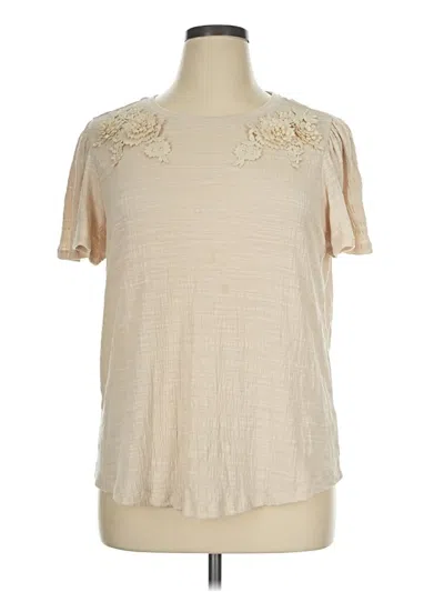 Pre-owned Cable & Gauge Short Sleeve T-shirt In Ivory
