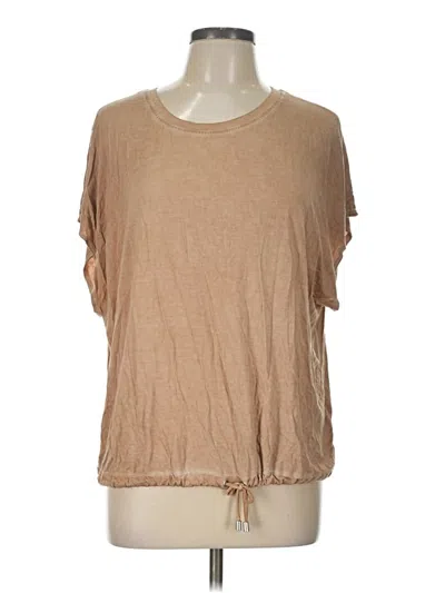 Pre-owned Cable & Gauge Short Sleeve T-shirt In Tan