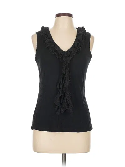 Pre-owned Cable & Gauge Sleeveless Blouse In Black
