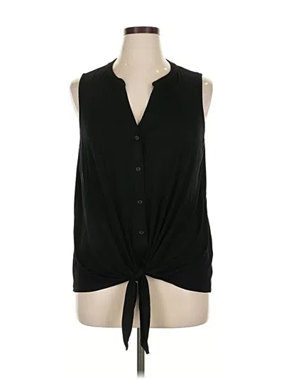 Pre-owned Cable & Gauge Sleeveless Blouse In Black