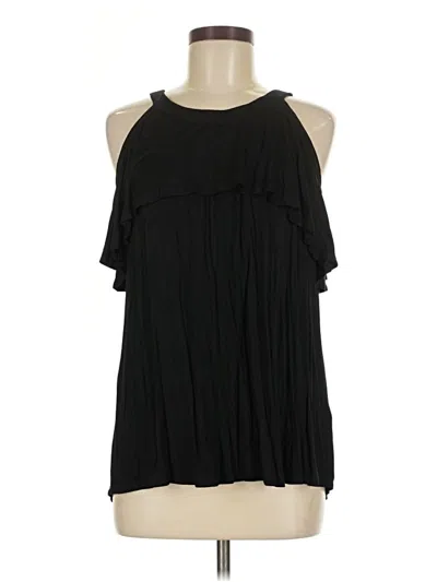 Pre-owned Cable & Gauge Sleeveless Blouse In Black