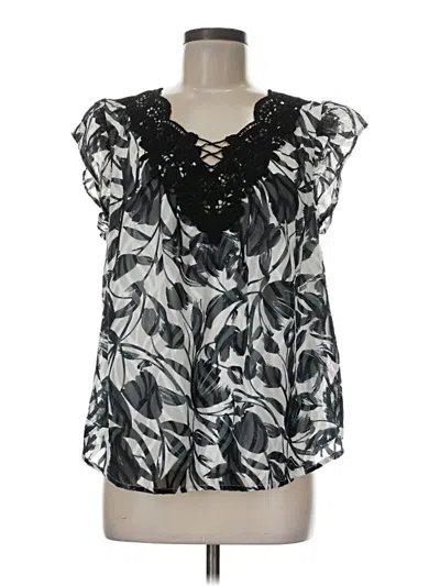 Pre-owned Cable & Gauge Sleeveless Blouse In Black
