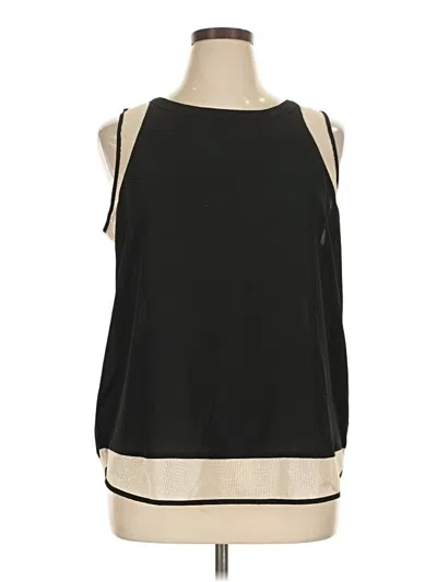 Pre-owned Cable & Gauge Sleeveless Blouse In Black