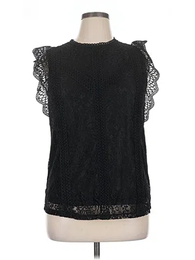 Cable & Gauge Sleeveless Blouse In Black