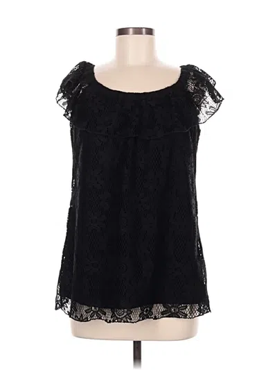 Pre-owned Cable & Gauge Sleeveless Blouse In Black