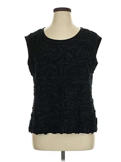 Pre-owned Cable & Gauge Sleeveless Blouse In Black