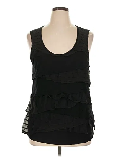 Pre-owned Cable & Gauge Sleeveless Blouse In Black
