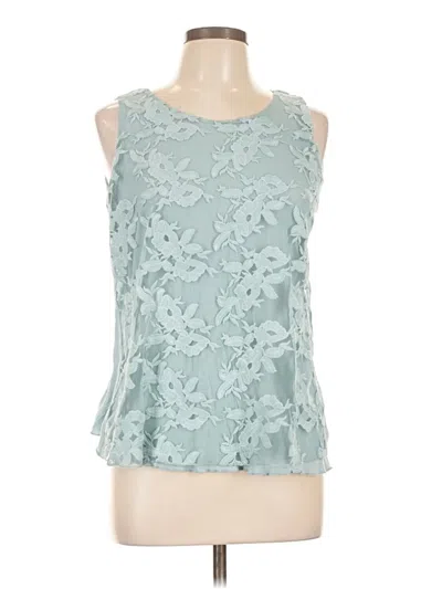 Pre-owned Cable & Gauge Sleeveless Blouse In Blue