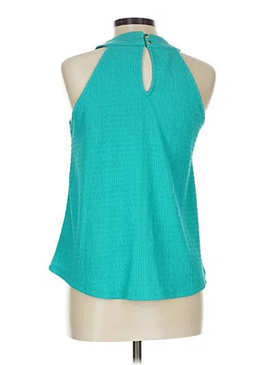 Pre-owned Cable & Gauge Sleeveless Blouse In Blue