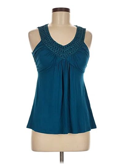 Pre-owned Cable & Gauge Sleeveless Blouse In Blue