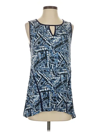 Pre-owned Cable & Gauge Sleeveless Blouse In Blue
