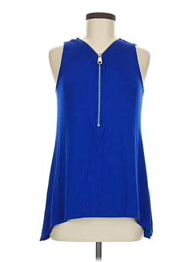 Pre-owned Cable & Gauge Sleeveless Blouse In Blue