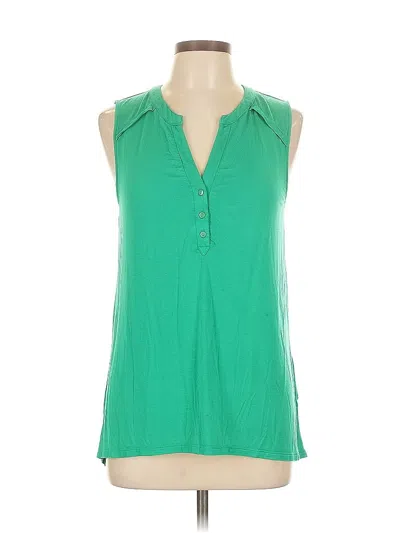 Pre-owned Cable & Gauge Sleeveless Blouse In Green