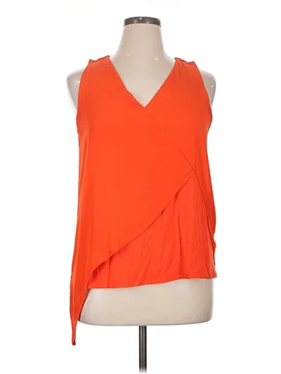 Pre-owned Cable & Gauge Sleeveless Blouse In Orange