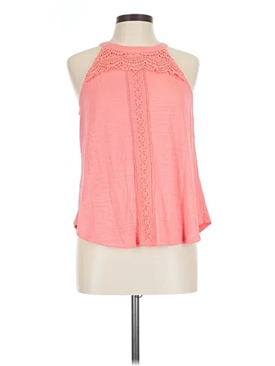 Pre-owned Cable & Gauge Sleeveless Blouse In Orange