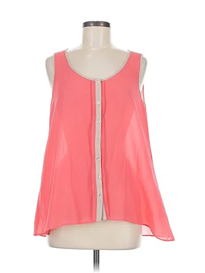 Pre-owned Cable & Gauge Sleeveless Blouse In Pink