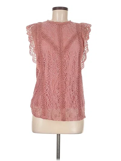 Pre-owned Cable & Gauge Sleeveless Blouse In Pink