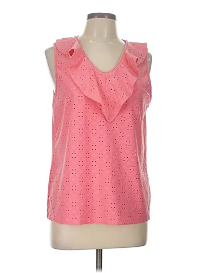 Pre-owned Cable & Gauge Sleeveless Blouse In Pink
