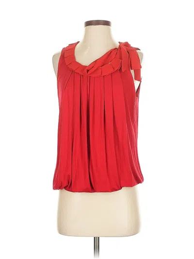 Pre-owned Cable & Gauge Sleeveless Blouse In Red