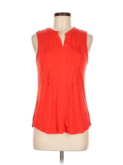 Pre-owned Cable & Gauge Sleeveless Blouse In Red