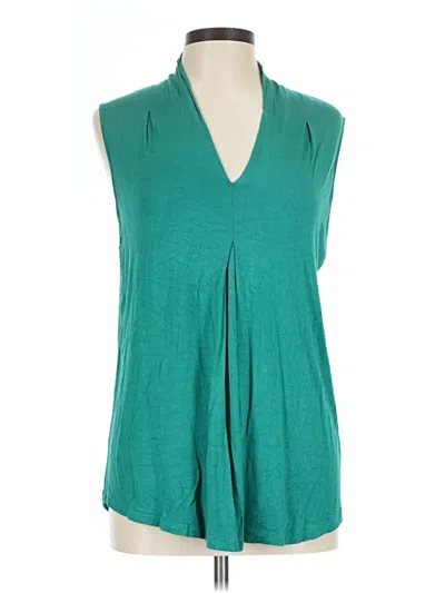 Pre-owned Cable & Gauge Sleeveless Blouse In Teal