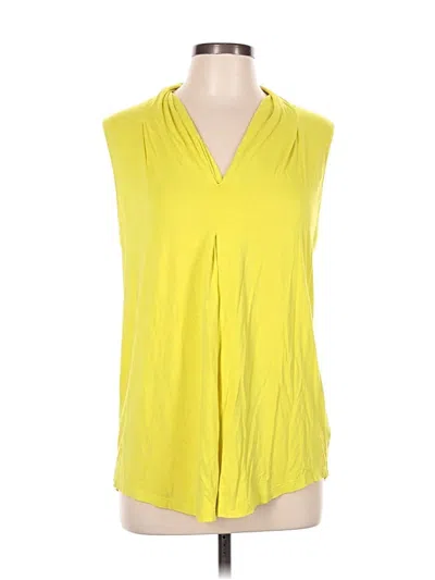 Pre-owned Cable & Gauge Sleeveless Blouse In Yellow