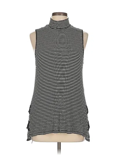 Pre-owned Cable & Gauge Sleeveless Top Black High Neck Tops