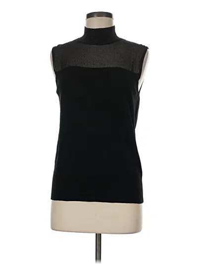 Pre-owned Cable & Gauge Sleeveless Top Black High Neck Tops