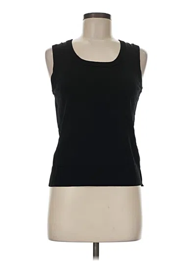 Pre-owned Cable & Gauge Sleeveless Top Black Scoop Neck Tops