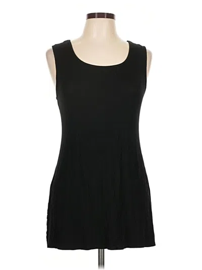 Pre-owned Cable & Gauge Sleeveless Top Black Scoop Neck Tops
