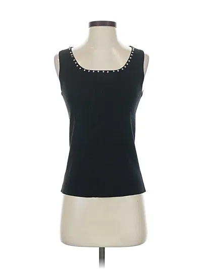 Pre-owned Cable & Gauge Sleeveless Top Black Sweetheart Neckline Tops