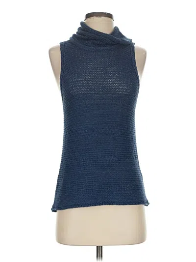 Pre-owned Cable & Gauge Sleeveless Top Blue Cowl Neck Tops
