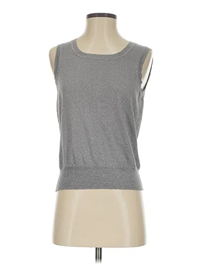 Pre-owned Cable & Gauge Sleeveless Top Gray Boatneck Tops