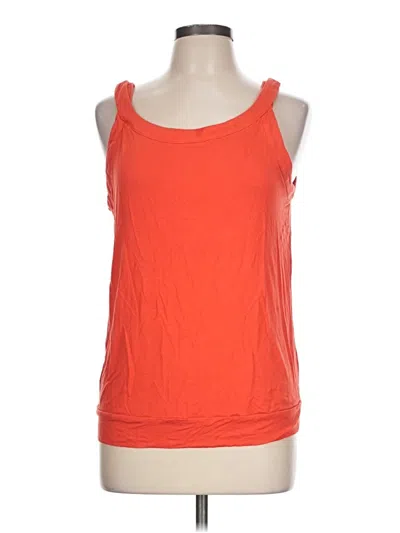 Pre-owned Cable & Gauge Sleeveless Top Orange Scoop Neck Tops