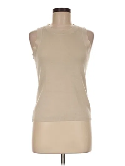 Pre-owned Cable & Gauge Sleeveless T-shirt In Tan