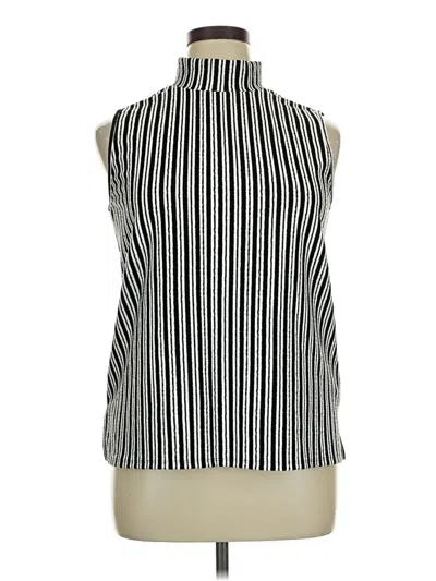 Pre-owned Cable & Gauge Sleeveless Turtleneck In Silver